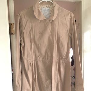 Cream colored button up coat